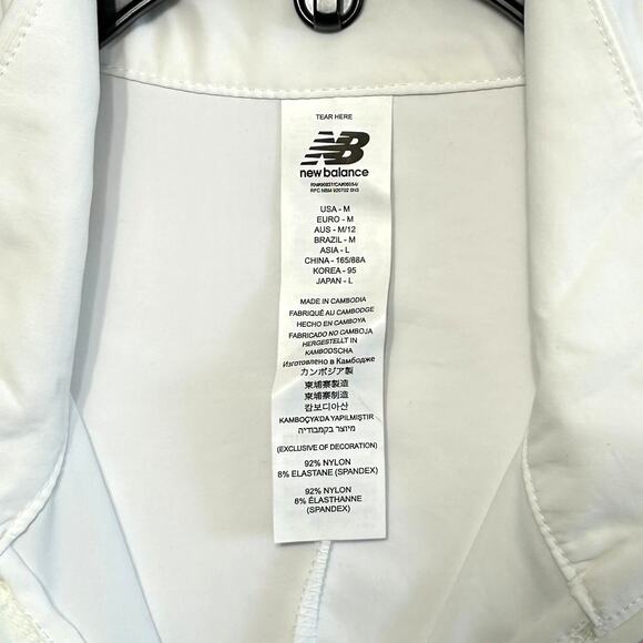 New Balance Women's NWT White Cycling Speed Vest M Pockets Vented Breathable - Picture 6 of 9
